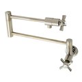 Kingston Brass KS4106ZX Wall Mount Pot Filler, Polished Nickel KS4106ZX